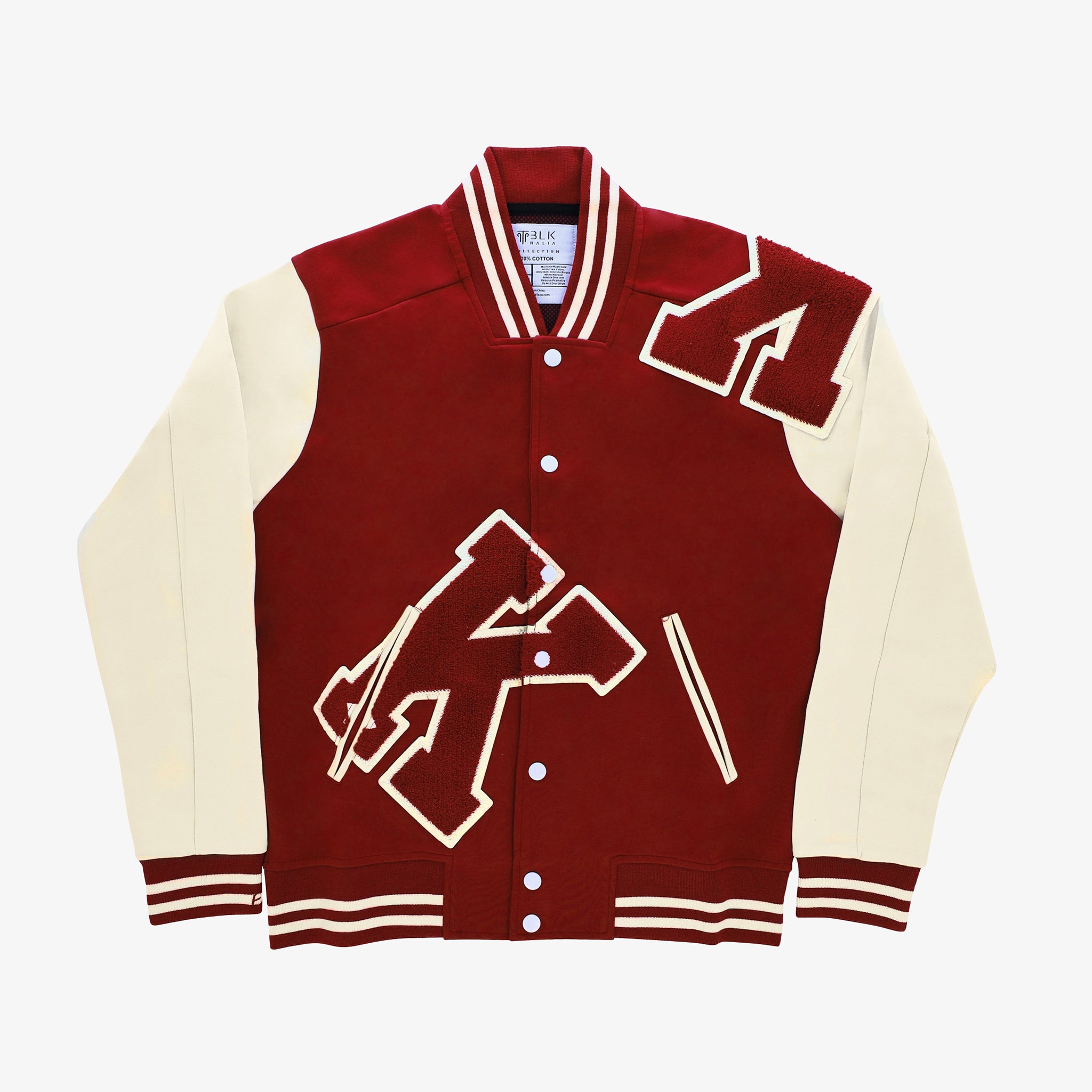 Kappa Crimson & Cream Cotton Varsity Jacket 2.0