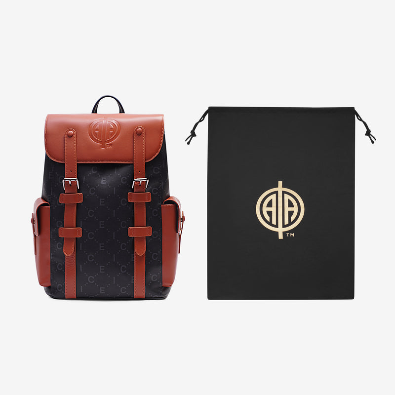 Alpha Hitch Backpack in Exclusive ΑΦΑ Embossed Logo and ICE Monogram