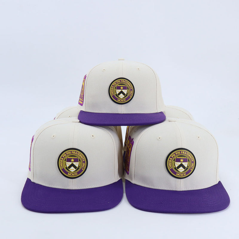 Cream Omega Psi Phi Ivy League Patch SnapBack