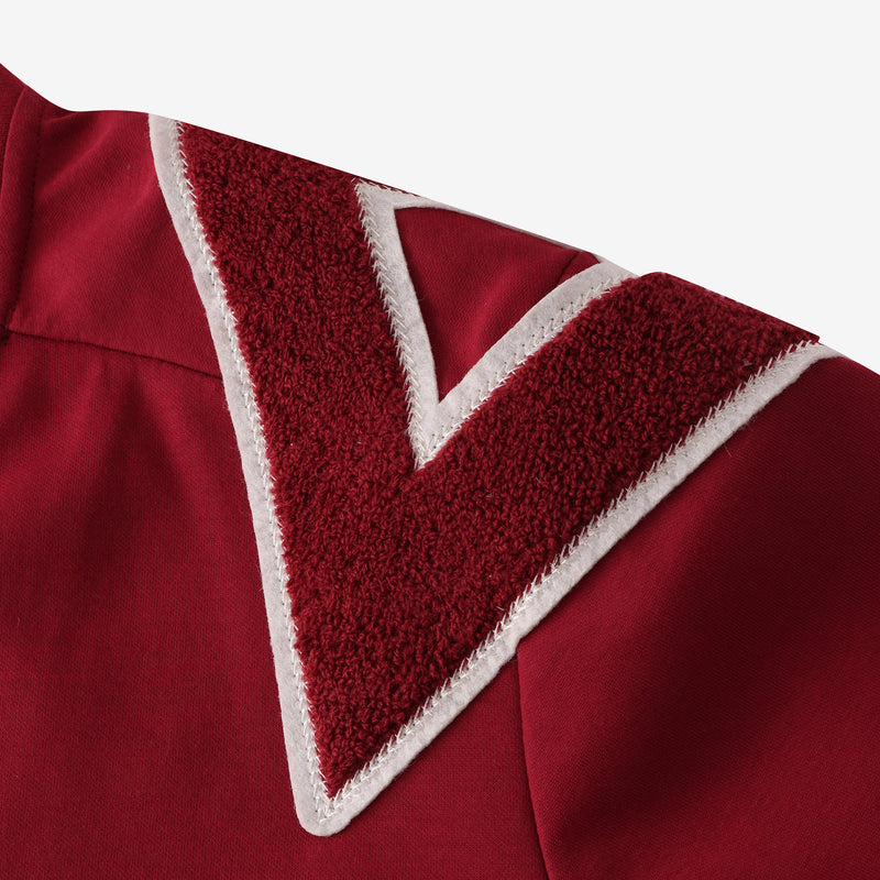 Delta All Crimson Cotton Varsity Jacket 2.0