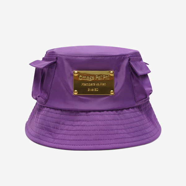 Premium Nylon Bucket Hat with Gold Detail