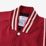 Delta Crimson & Cream Cotton Varsity Jacket 2.0