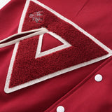 Delta Crimson & Cream Cotton Varsity Jacket 2.0