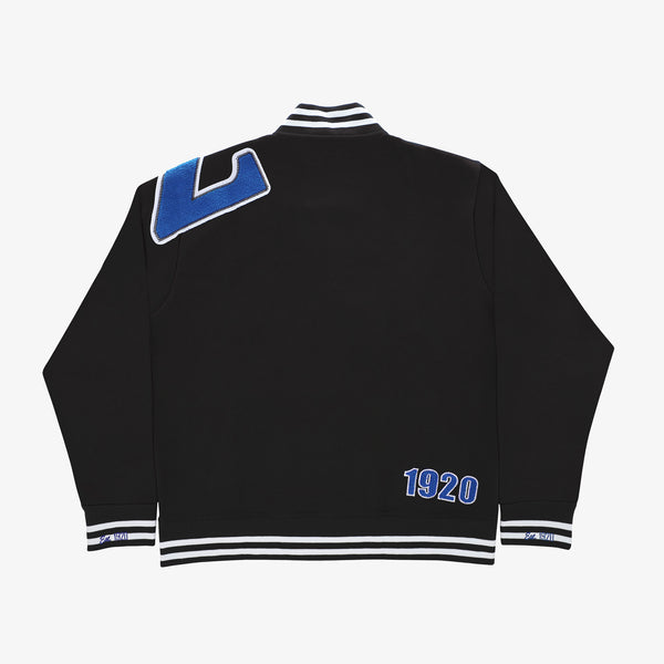 Zeta All Black Cotton Varsity Jacket 2.0