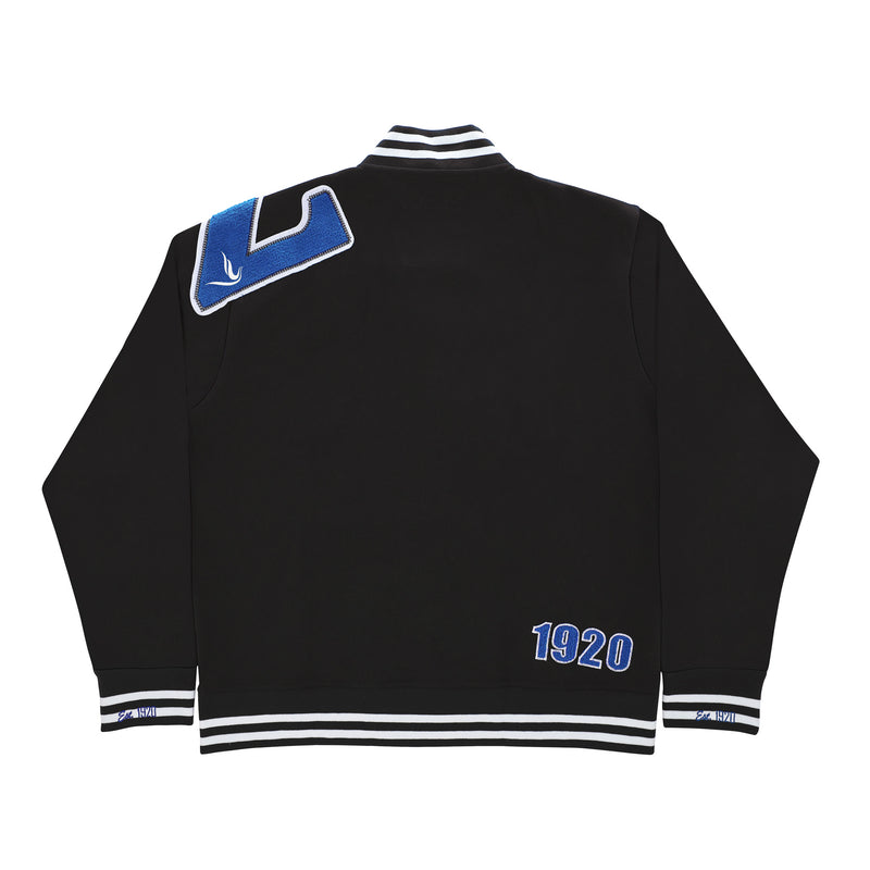 Men's Varsity Jacket | Black Cotton Varsity Jacket | Tenets
