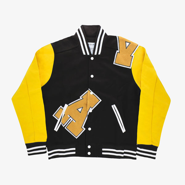 Premium Black and Gold Varsity Coat