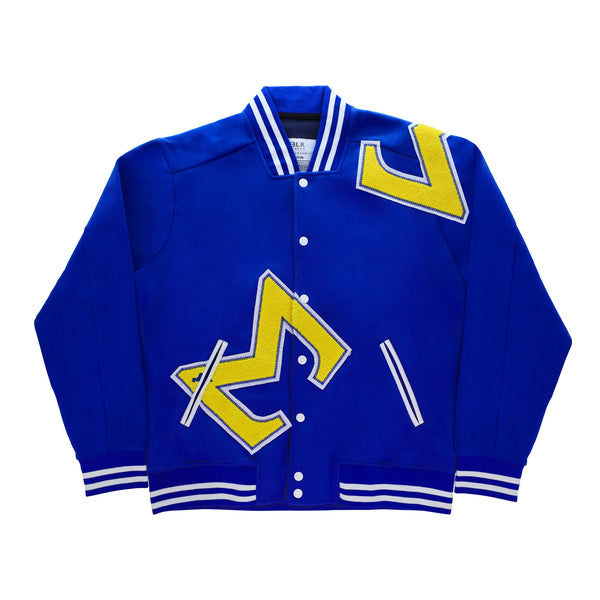 Royal blue and sale yellow varsity jacket