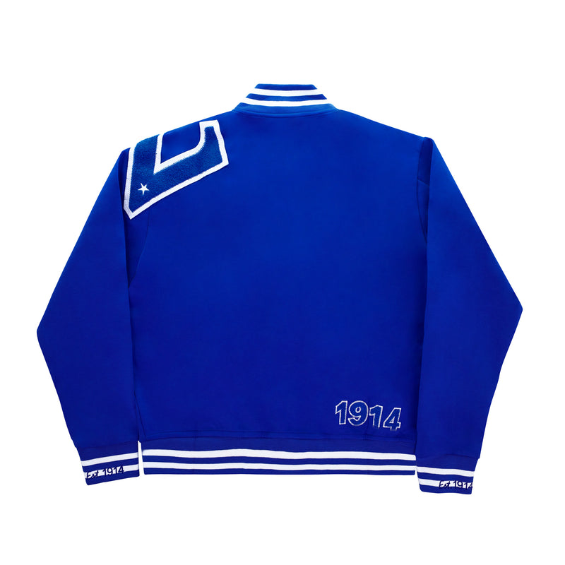 Sigma All Blue W/ Blue Patch Cotton Varsity Jacket 2.0