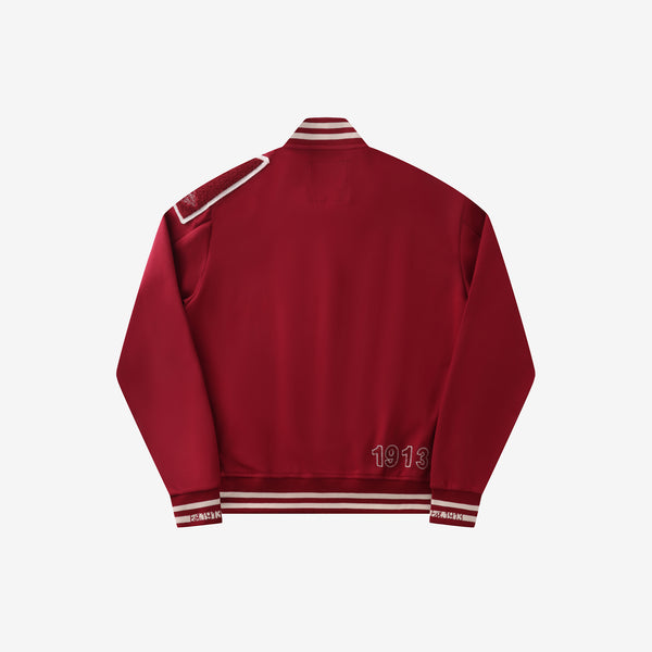 Delta All Crimson Cotton Varsity Jacket 2.0