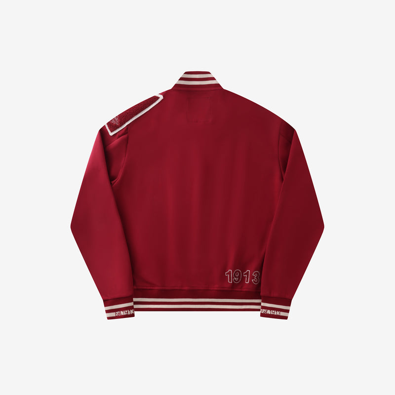 Delta All Crimson Cotton Varsity Jacket 2.0