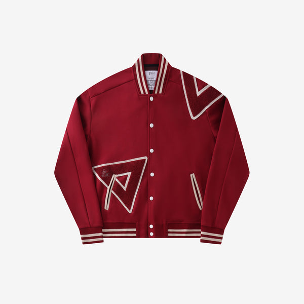 Delta All Crimson Cotton Varsity Jacket 2.0