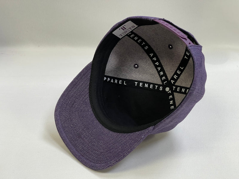 4 Zipper Denim Purple Hat