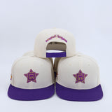 Purple Q-STAR Logo Cream SnapBack