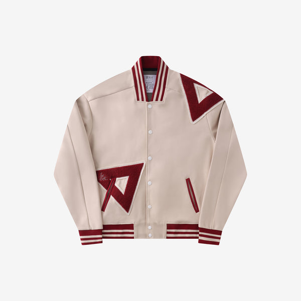 Delta All Cream Cotton Varsity Jacket 2.0