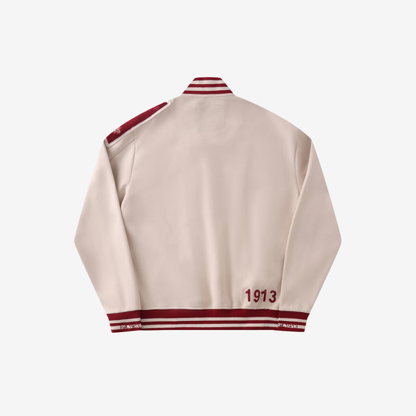 Delta All Cream Cotton Varsity Jacket 2.0