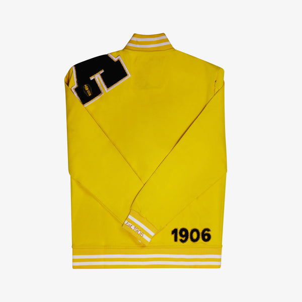 High-Quality Yellow Cotton Varsity Coat