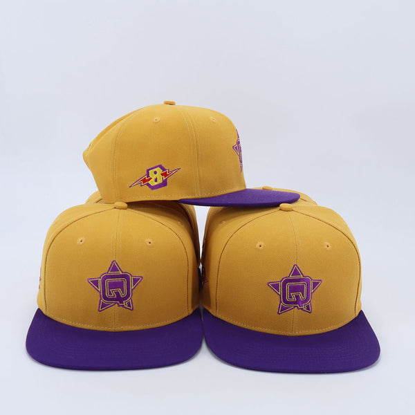Purple Q-STAR Logo Gold SnapBack