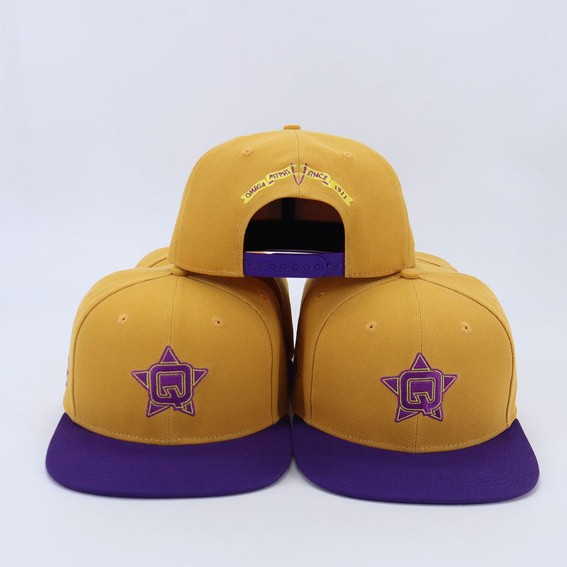 Purple Q-STAR Logo Gold SnapBack