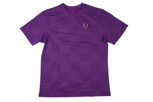 Checkered Printed Short-Sleeved T-Shirt