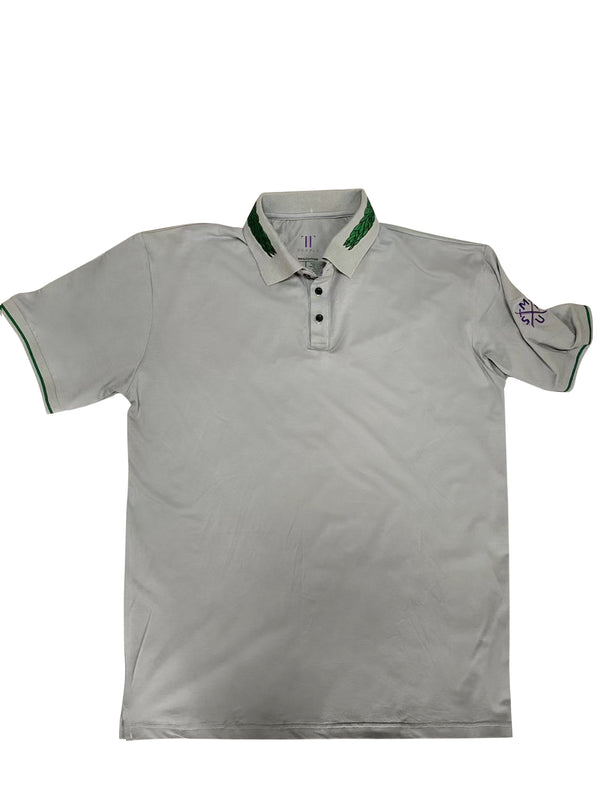 Pewter Grey Laurel Wreath Embroidered Collar Polo (Copy)