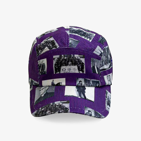 High-Quality Purple Corduroy 5-Panel Cap