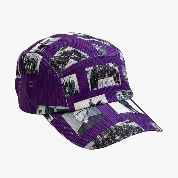 Purple Corduroy Artwork Hat - 5 Panel Design