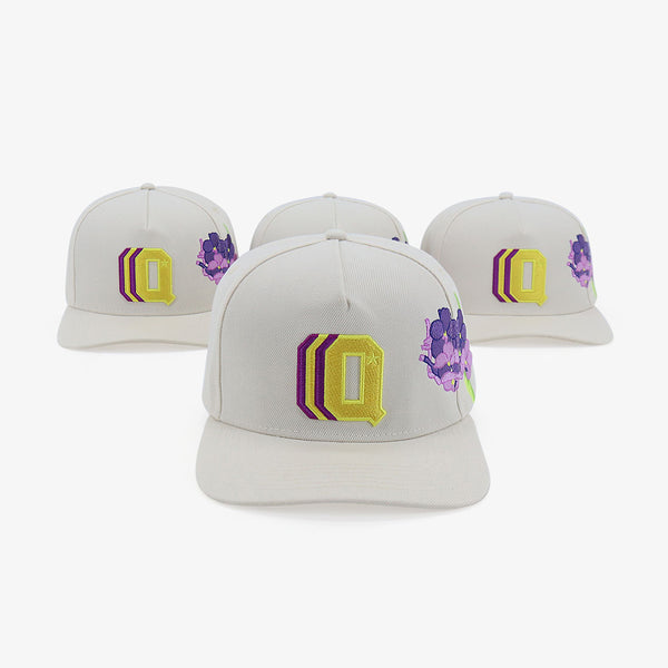 Cream African Violet Q Shadow SnapBack