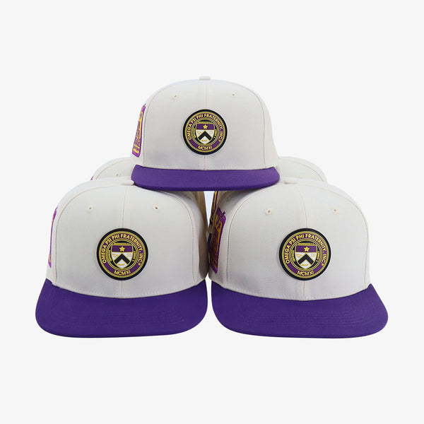 Cream Omega Psi Phi Ivy League Patch SnapBack