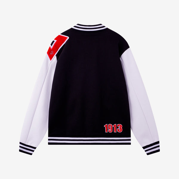 Delta Black & White Cotton Varsity Jacket 2.0