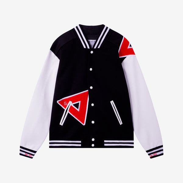 Delta Black & White Cotton Varsity Jacket 2.0